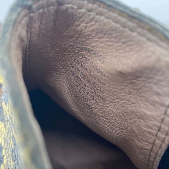 Madewell Cara Tan Brown‎ Yellow Snakeskin Embossed Leather Chelsea Boots 6.5 - Picture 12 of 13